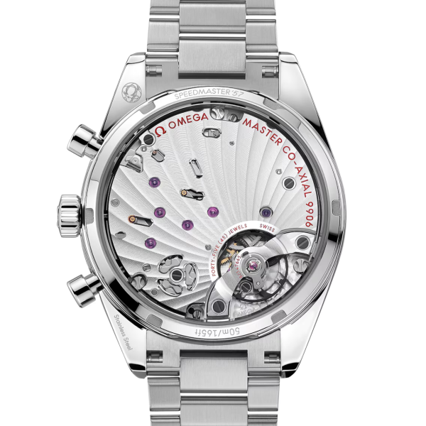 Speedmaster '57  40,5 mm acciaio su acciaio , quadrante bordeaux